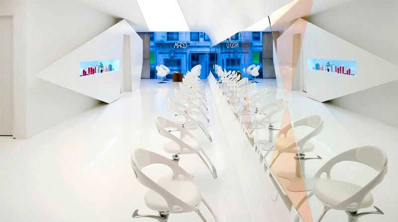 Дизайн салон красоты в стиле Хай-тэк